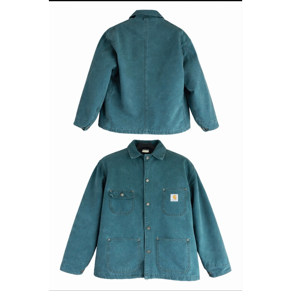 VTG Carhartt Trucker Jacket Men’s Large Green Blanket Lined Size Large